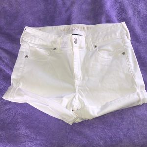 white jean shorts